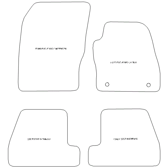 Passend für Ford Focus MK3 Fußmatten 2011 - 2015 & Girly Custom Logo - Bild 5 von 14